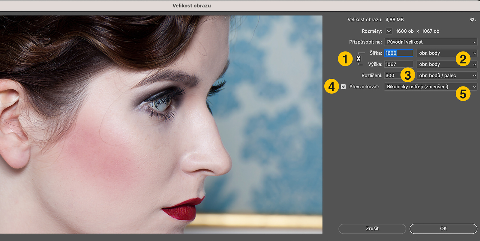 Velikost obrazu ve Photoshop