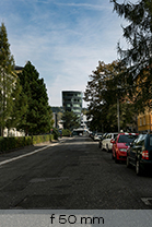Vliv změny ohniskové vzdálenosti