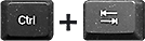 Klávesa Control a Tabulator