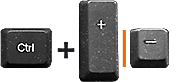 Klávesy Control a Plus, nebo Mínus