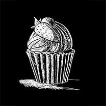 Digitální kresba muffin