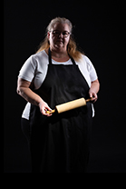 Portrét cukrářky s válečkem