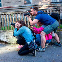 Fotografující frekventanti workshopu